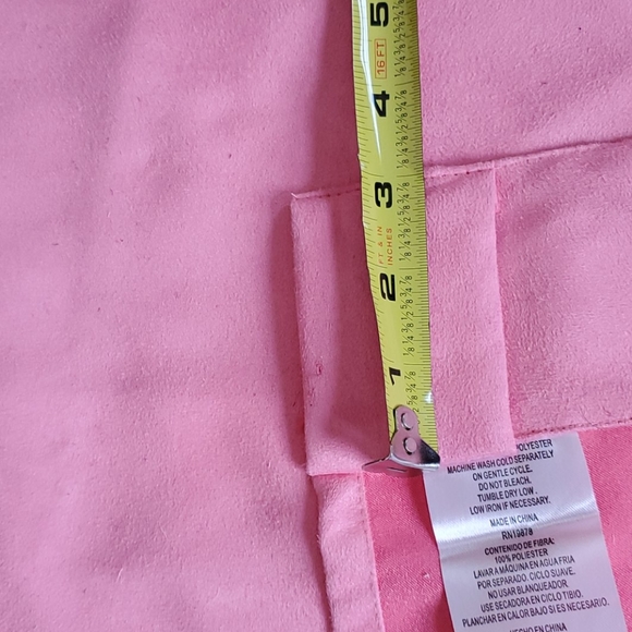 initation suede pink curtain panels - Picture 7 of 9